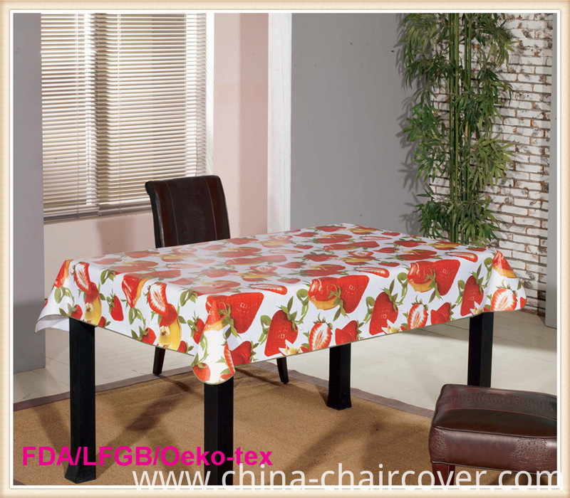 PVC Printed Tablecloth with Nonwoven Backing